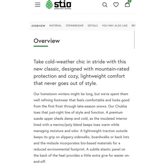 Stio Colter Chukka Insulated Boot Dark Olive Suede Weatherproof Size 7.5 - Picture 2 of 11